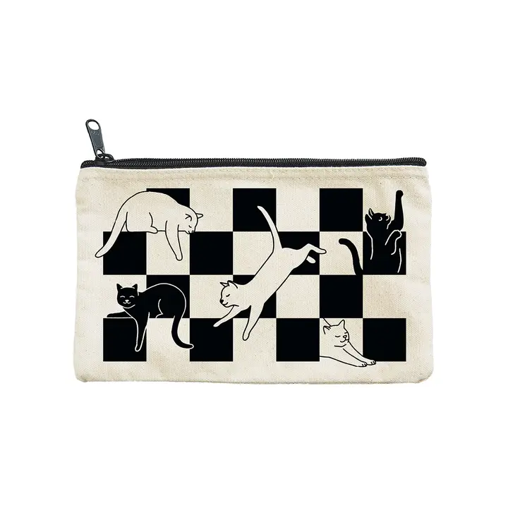 PENCIL POUCH - CHECKER CATS