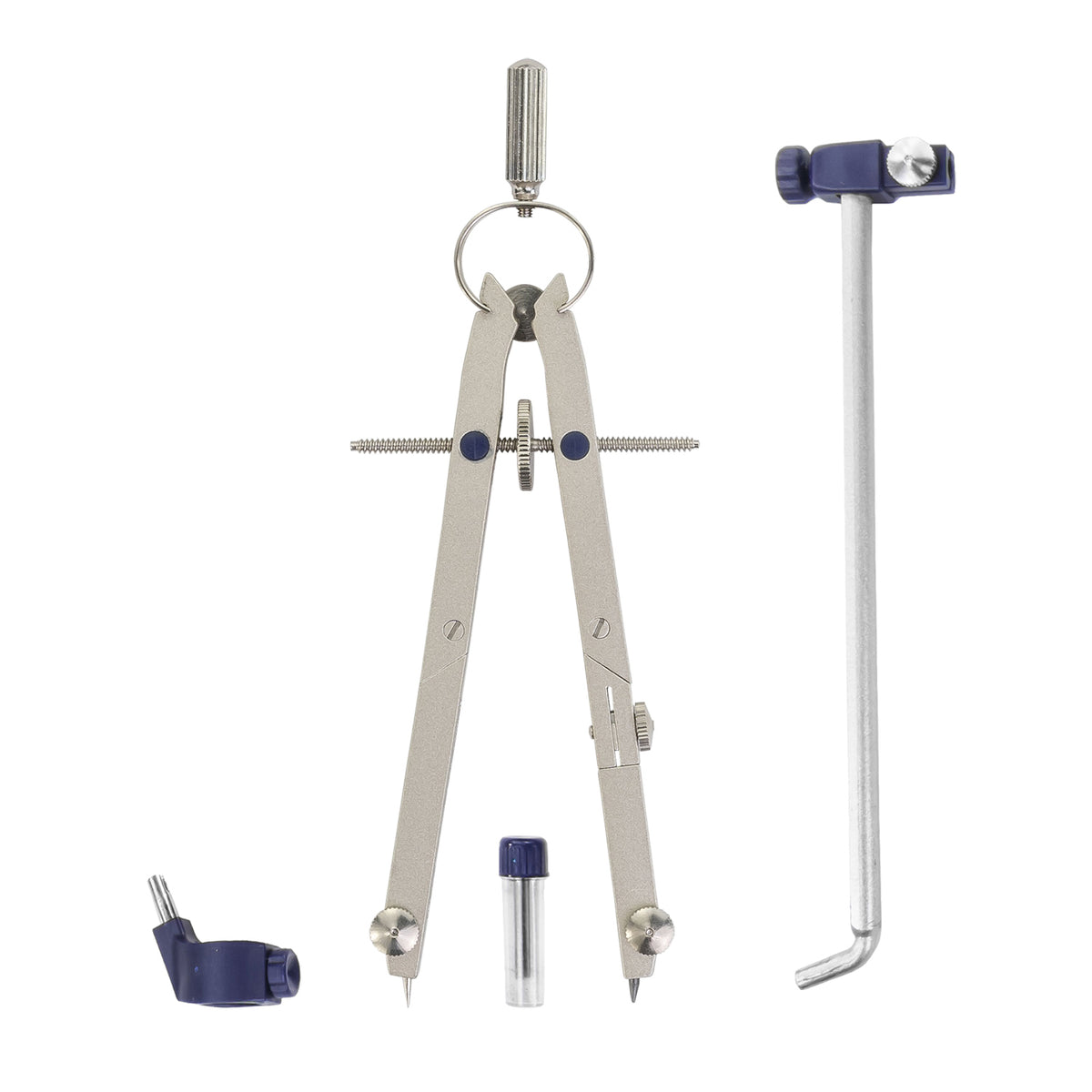 SPRING BOW 6.5IN DOUBLE BREAK LEG COMPASS W/UNI ADAPTOR &amp; EXTENSION BAR