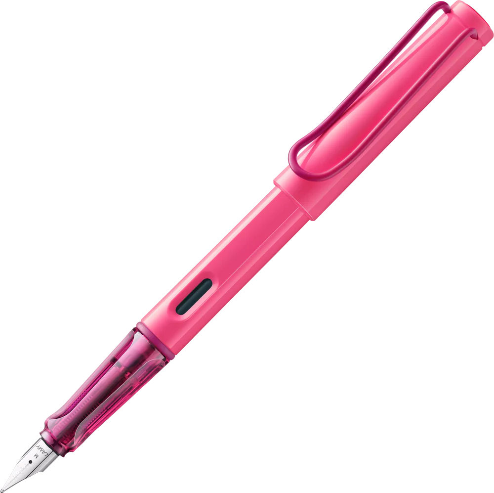 SAFARI FOUNTAIN PEN - NEON PINK (FINE NIB)