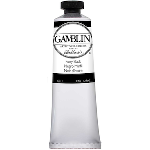 GAMBLIN ARTIST'S OIL COLOR IVORY BLACK 37ml