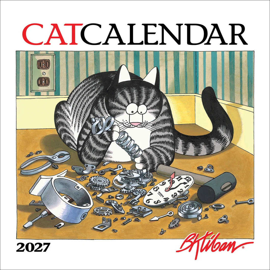 WALL CALENDAR 2027 -B, KLIBAN CATCALENDAR