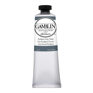 GAMBLIN ARTIST'S OIL COLOR PORTLAND GREY DEEP 37ml