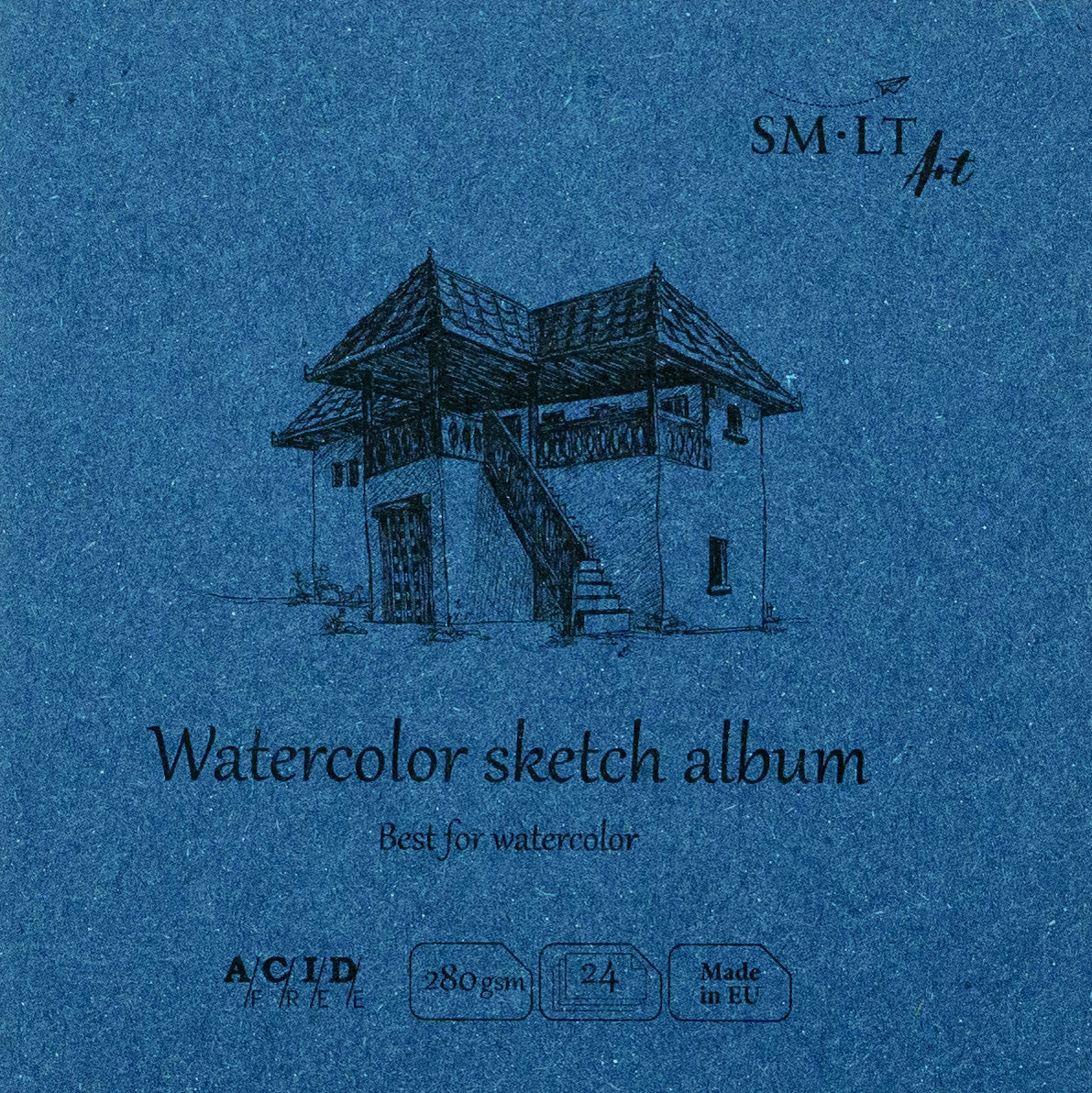 WATERCOLOR LAYFLAT SKETCH ABLUM - AUTHENTIC 140MM X 140MM (SQUARE)