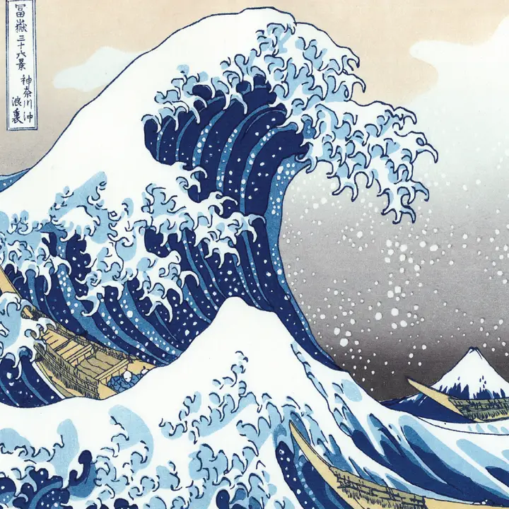 BLANK WAVE HOKUSAI GREETING CARD MUSEUMS