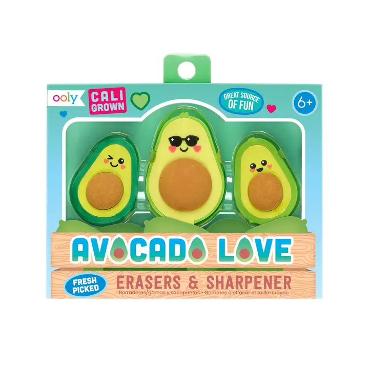 ERASERS AVOCADO LOVE SET/3