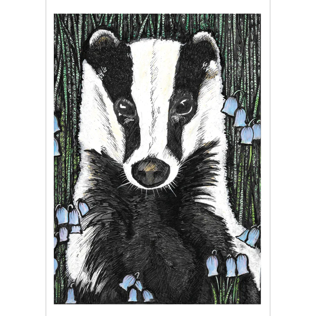 GREEN PEBBLE- BLUEBELL BADGER
