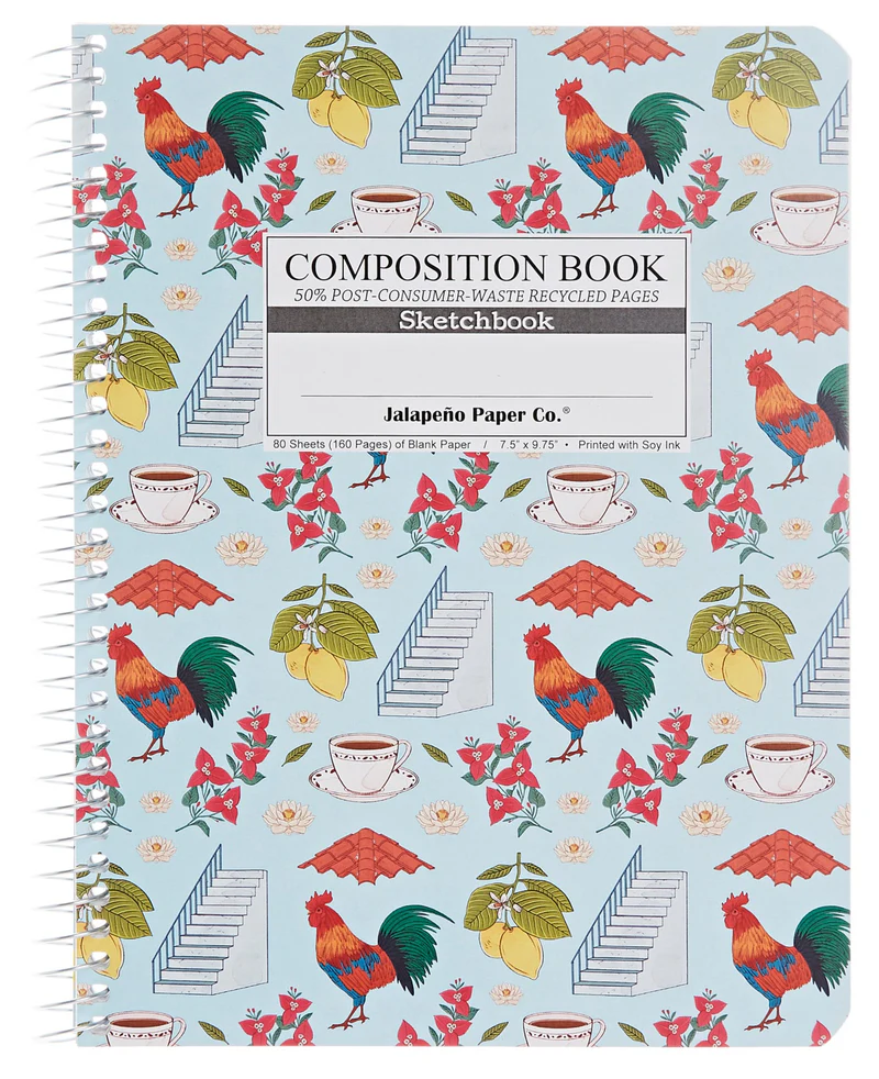 COMPOSITION BOOK JALAPENO PAPER SPIRAL  ECHO PARK