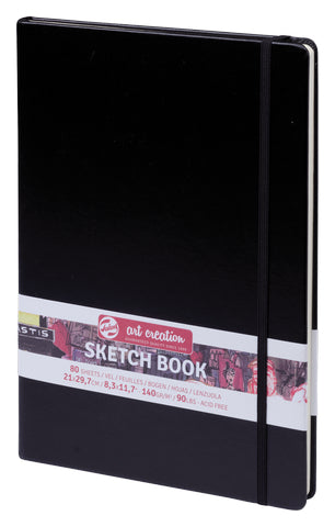 ART CREATION SKETCHBOOK BLACK 8.27&quot;X11.69&quot;