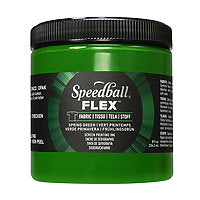 FLEX SCREEN PRINTING FABRIC INK 8oz SPRING GREEN