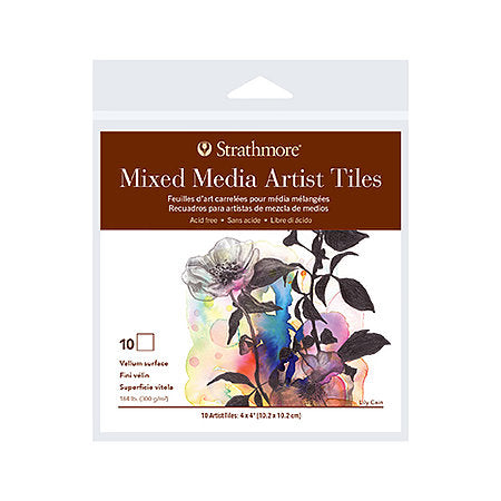 ARTIST TILES MIX MEDIA 4X4 10-PACK