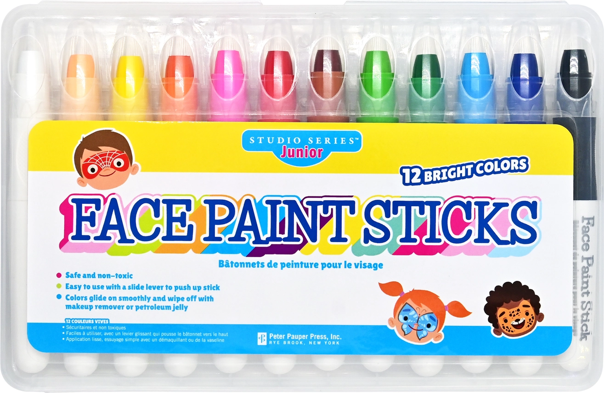JR. FACE PAINT STICKS 12PK