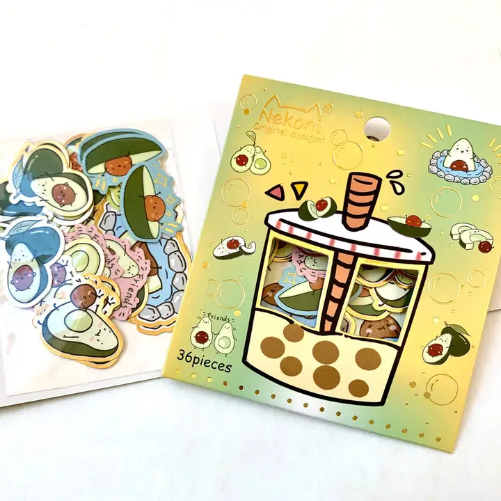 NEKONI AVOCADO BOBA STICKER BAG