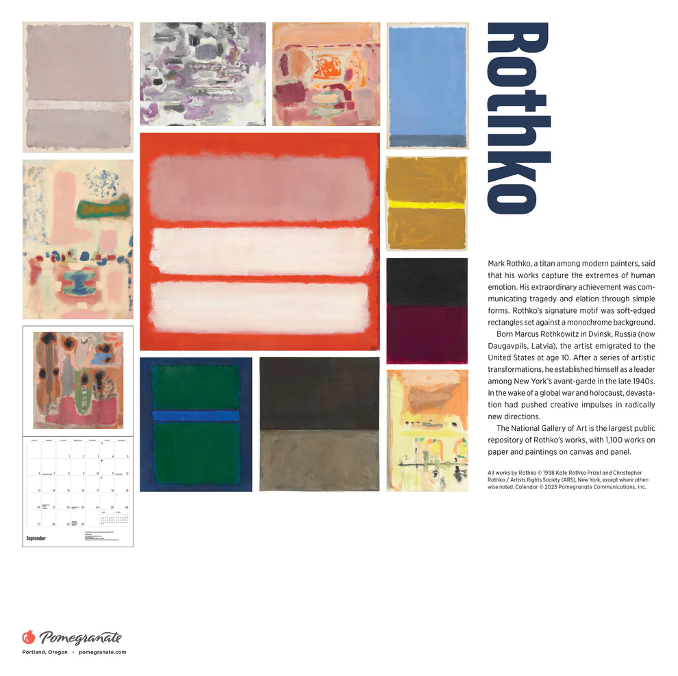 WALL CALENDAR 2026 - ROTHKO