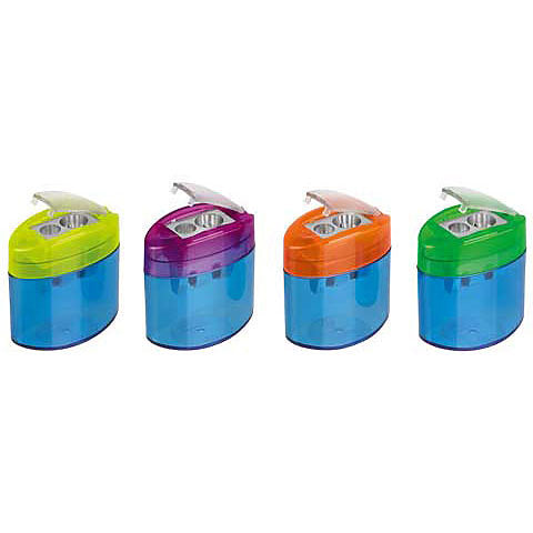 ELLIPTICAL DOUBLE- HOLE SHARPENERS WITH FLAP