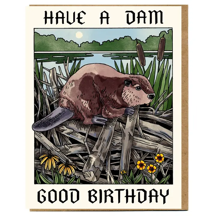 BANNER CARD- HAVE A DAM GOOD BIRTHDAY