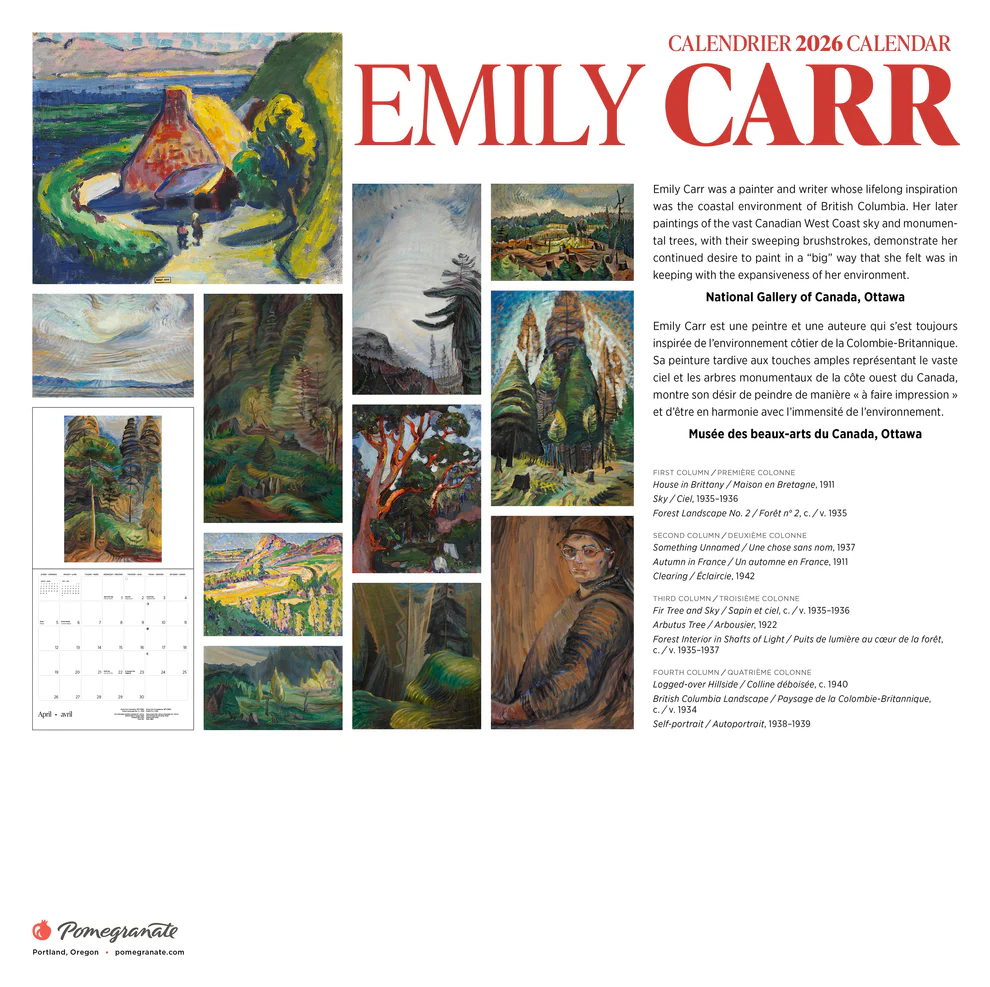 WALL CALENDAR 2026 - EMILY CARR