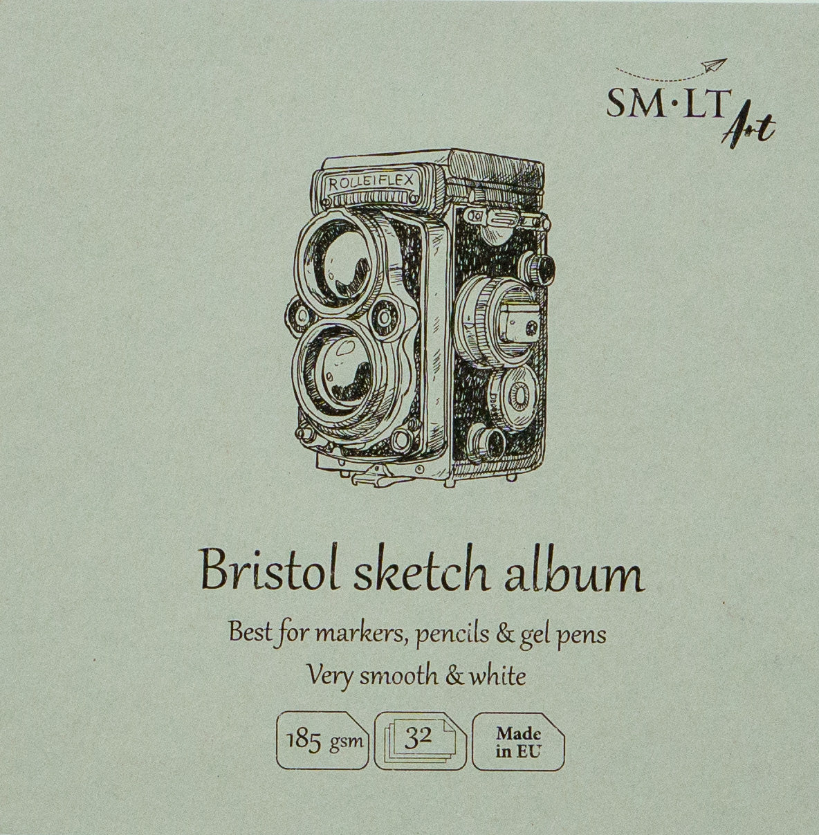 LAYFLAT SKETCH ABLUM - AUTHENTIC BRISTOL 140MM X 140MM (SQUARE)