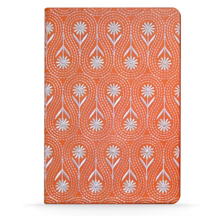 EMBROIDERED HARDCOVER JOURNAL NOTEBOOK -DAISY CHAIN