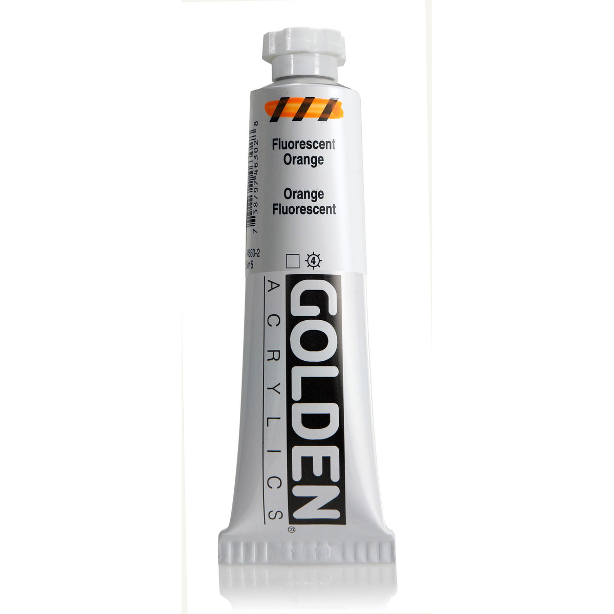 GOLDEN HEAVY BODY ACRYLIC FLUORESCENT ORANGE 2oz