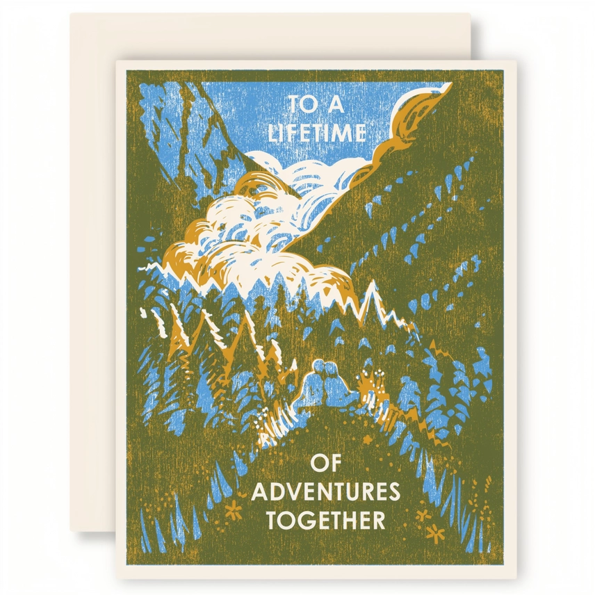 LETTERPRESS CARD - LIFETIME OF ADVENTURES