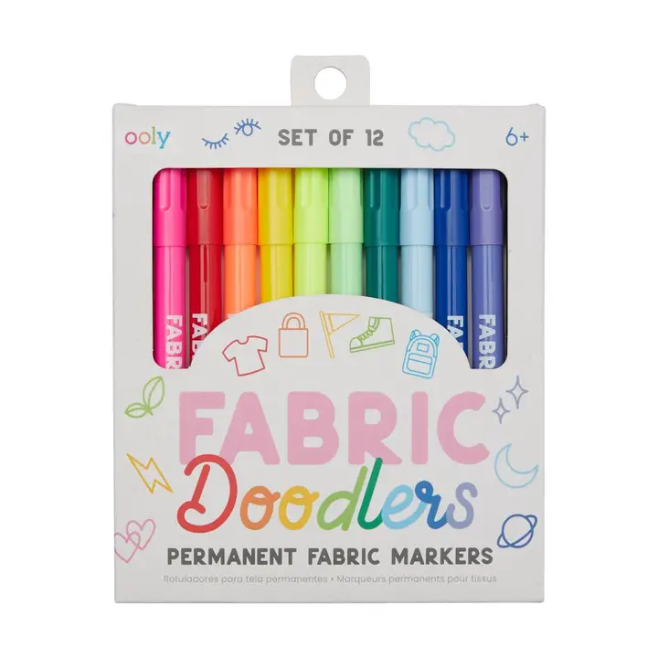 FABRIC DOODLER MARKER SET/12