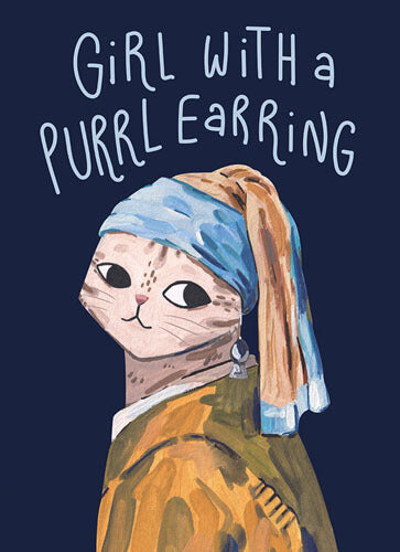 BLANK CARD PURRL EARRINGS