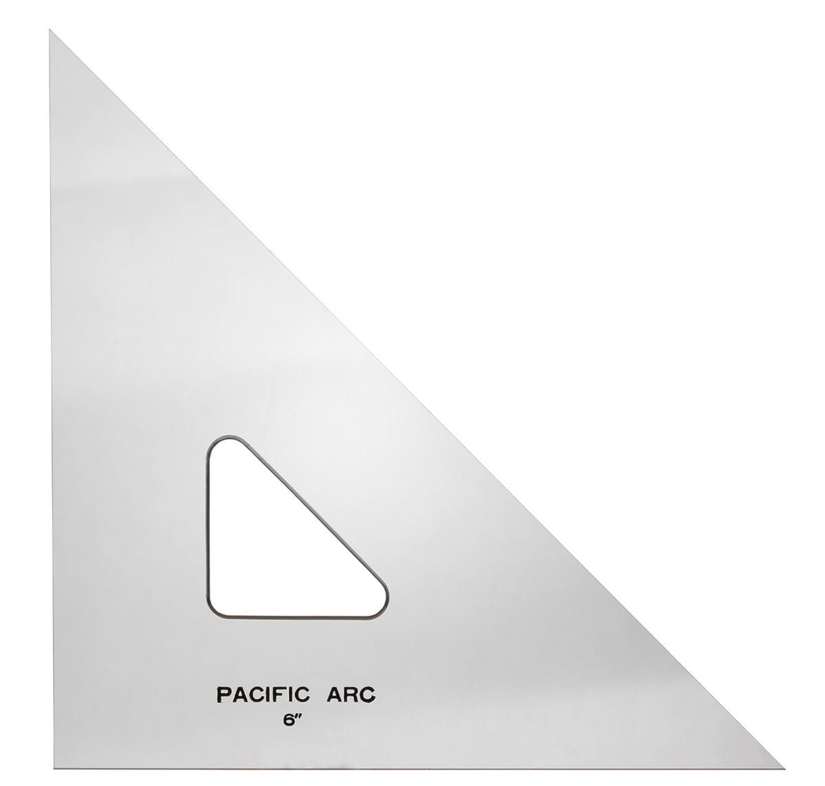CLEAR PLAIN ACRYLIC 45/90 TRIANGLE 6&quot;