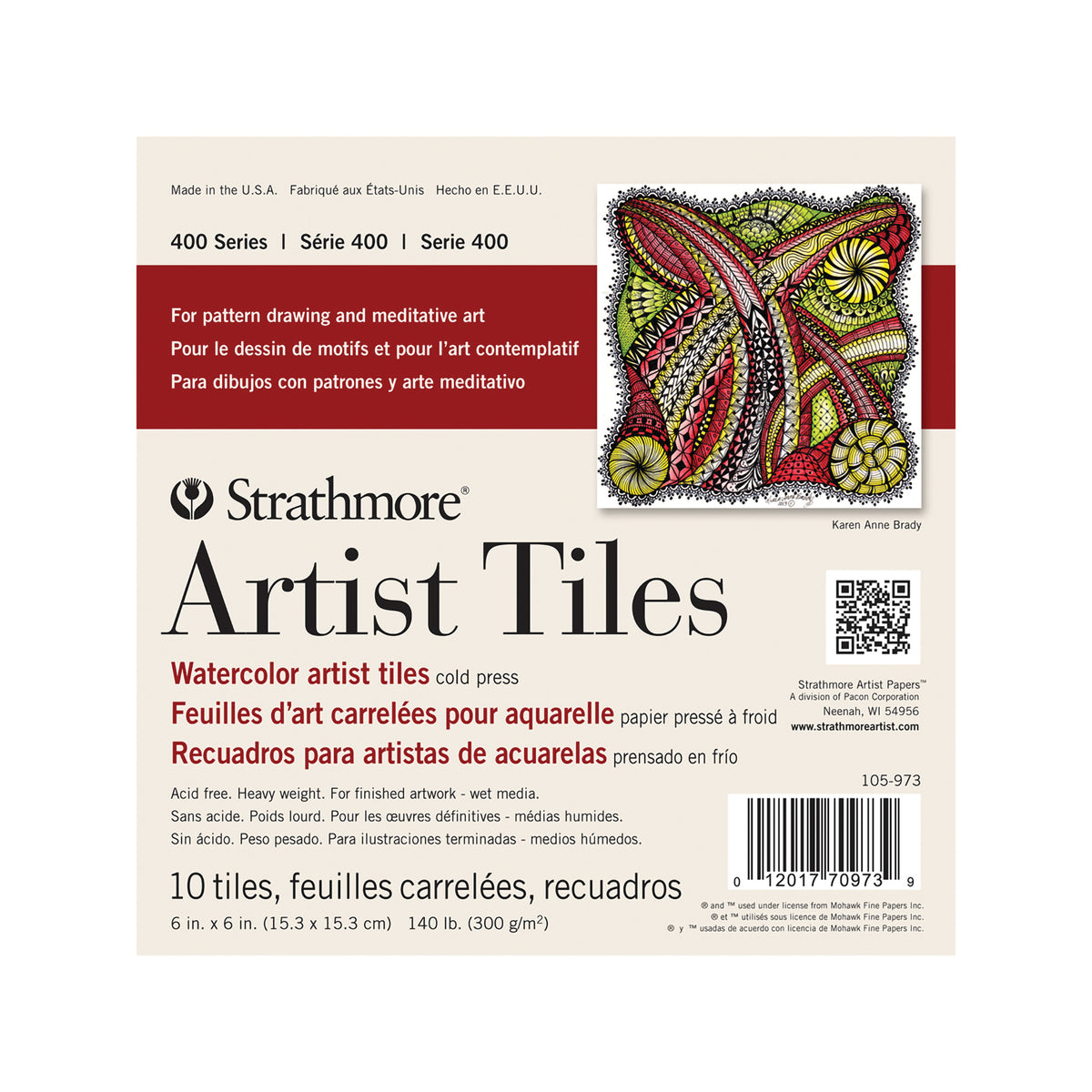 ARTIST TILES WATERCOLOR 6x6 10-PACK