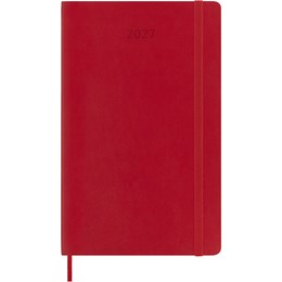 MOLESKINE CLASSIC 12-MONTH 2027 DAILY PLANNER, 5" X 8.25" SOFT COVER - SCARLET RED