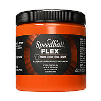 FLEX SCREEN PRINTING FABRIC INK 8oz MANDARIN