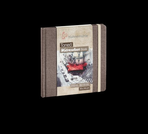 BEIGE TONED WATERCOLOR BOOK SQUARE 14CM