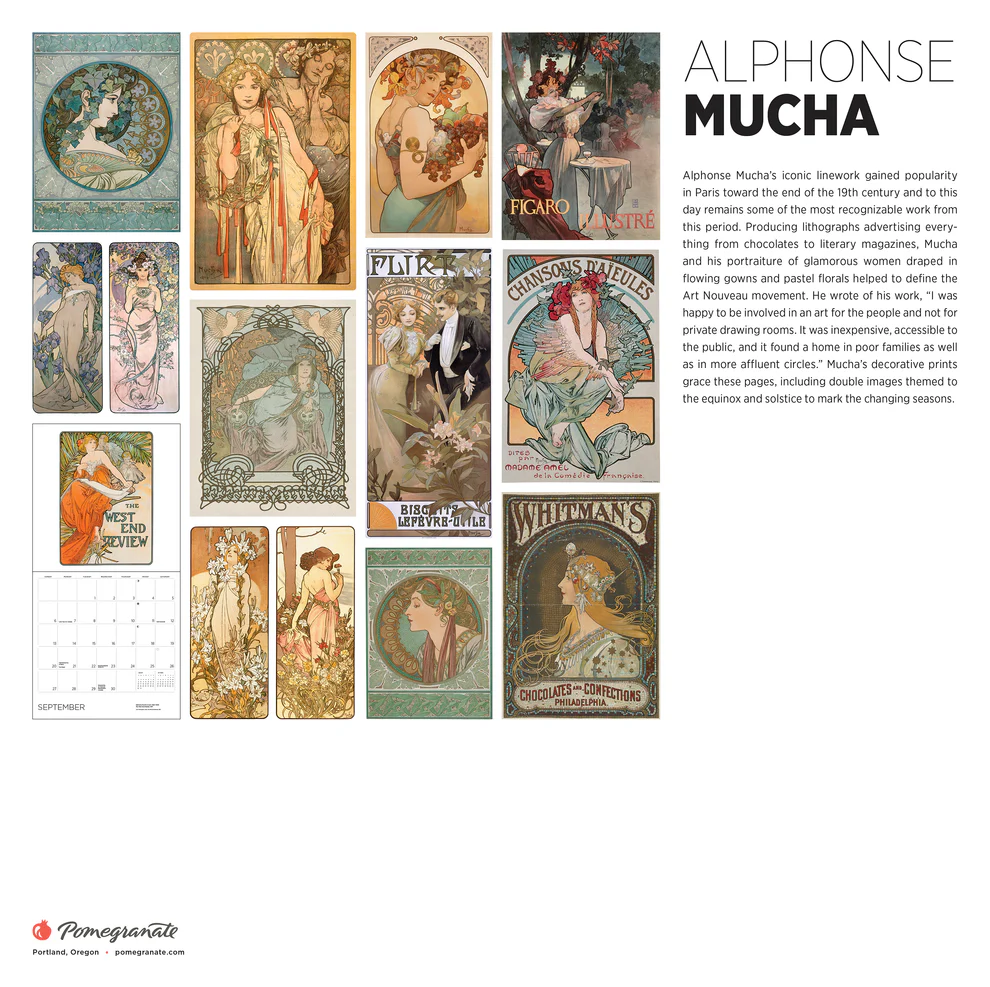 WALL CALENDAR 2026 - ALPHONSE MUCHA