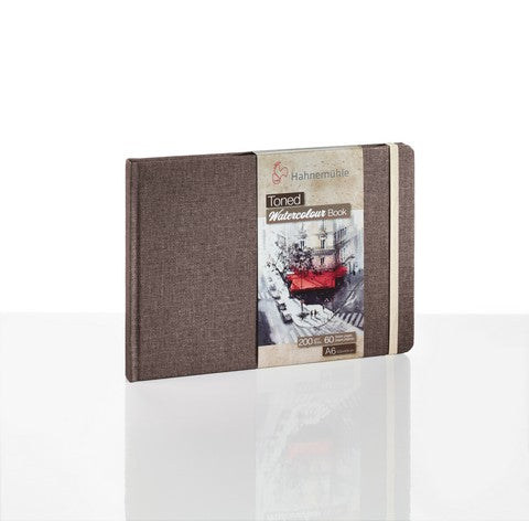 BEIGE TONED WATERCOLOR BOOK LANDSCAPE A6