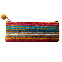 FELT POUCH LONG MUSTARD