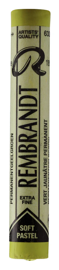 REMBRANDT SOFT PASTEL FULL STICK PERMANENT YELLOWISH GREEN(5) (633.5)