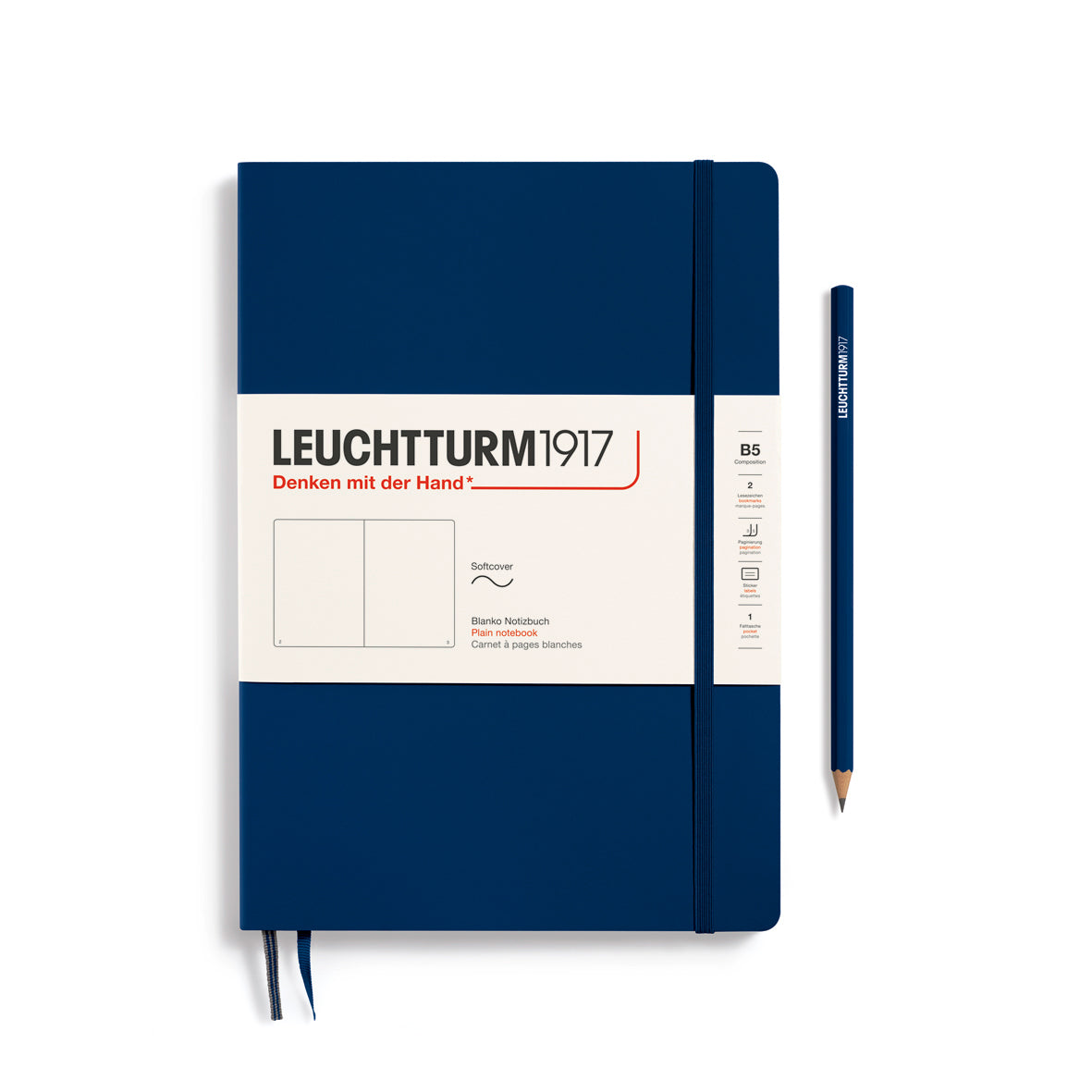 SOFTCOVER B5 NOTEBOOK PLAIN NAVY