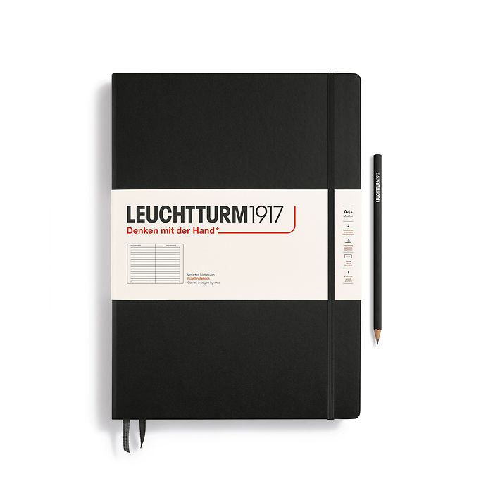 LARGE A4 NOTEBOOK CLASSIC RULED BLACK