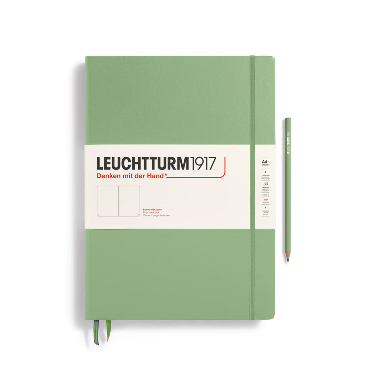 LARGE A4 NOTEBOOK PLAIN SAGE