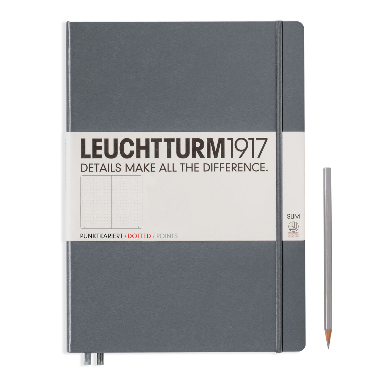 LARGE A4 NOTEBOOK DOTTED ANTHRACITE