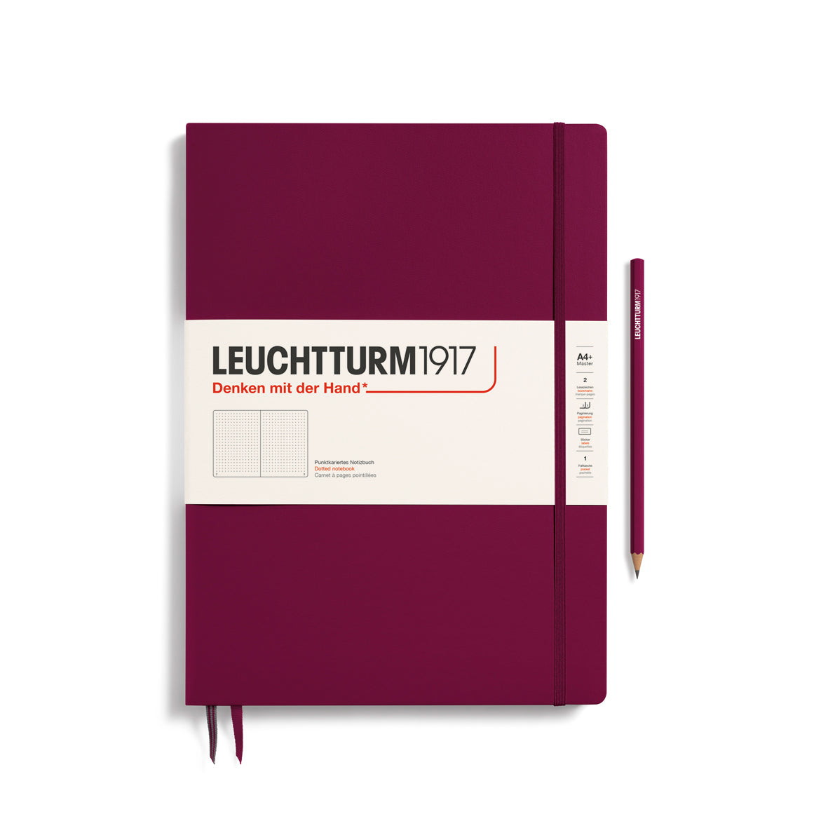 LARGE A4 NOTEBOOK DOTTED PORT RED
