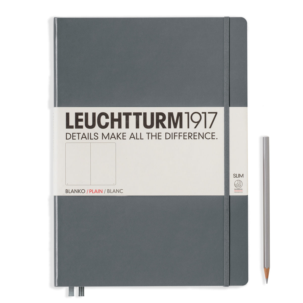 LARGE A4 NOTEBOOK PLAIN ANTHRACITE