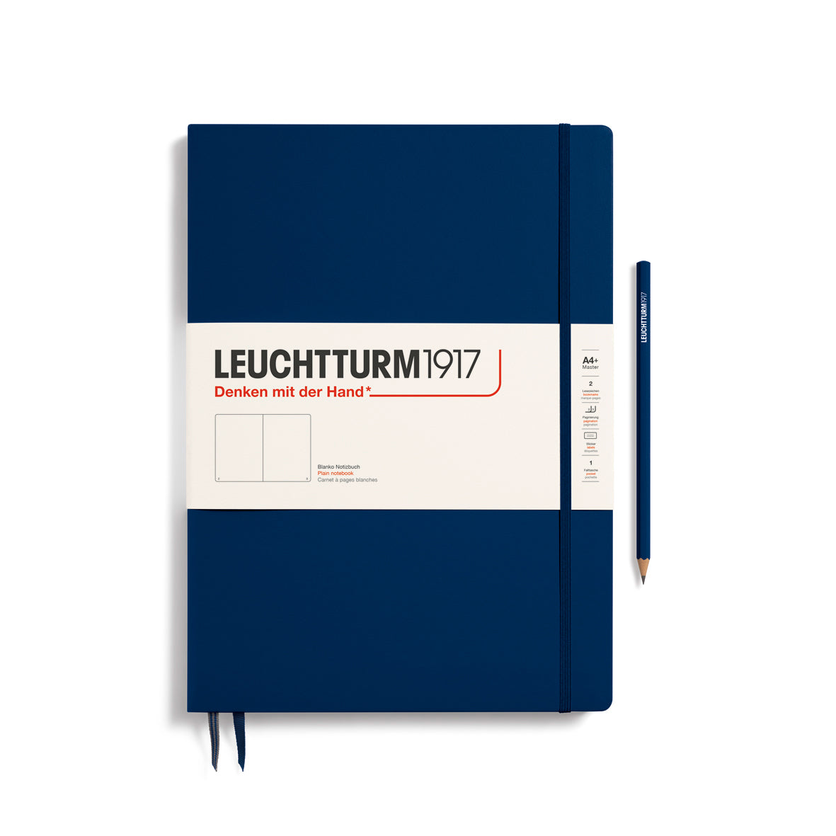 LARGE A4 NOTEBOOK PLAIN NAVY