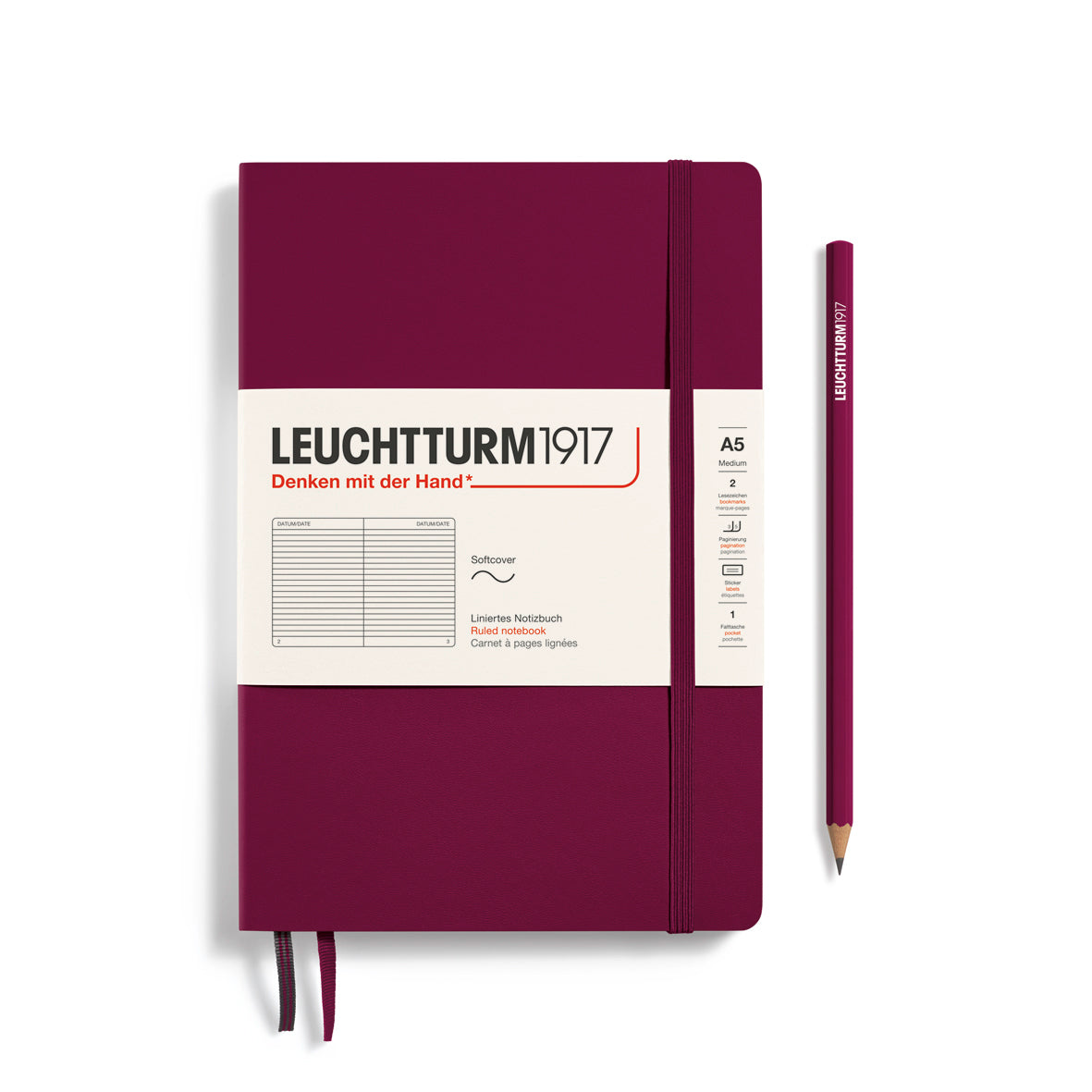 SOFTCOVER A5 NOTEBOOK RULED PORT RED