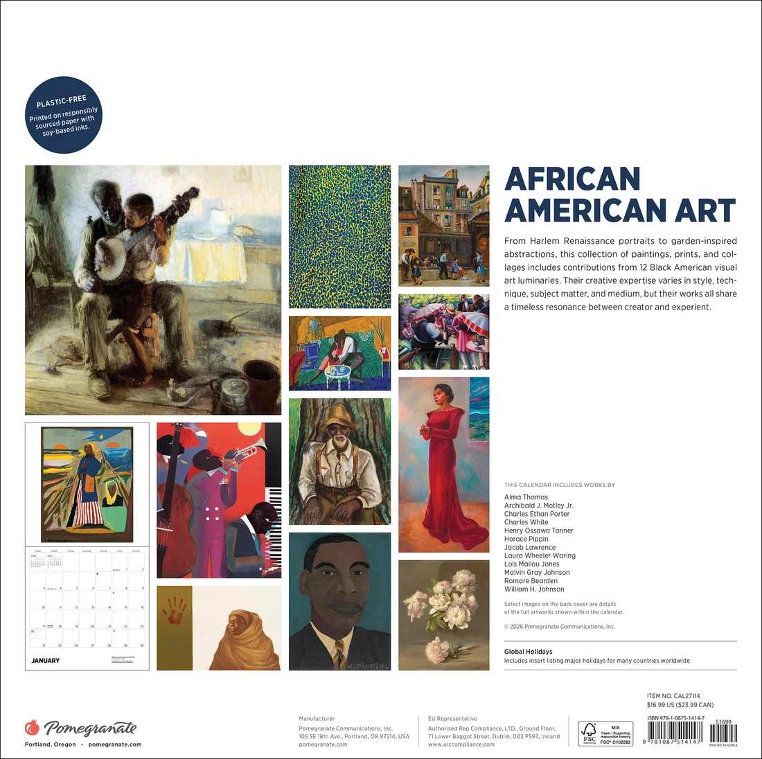 WALL CALENDAR 2027 - AFRICAN AMERICAN ART