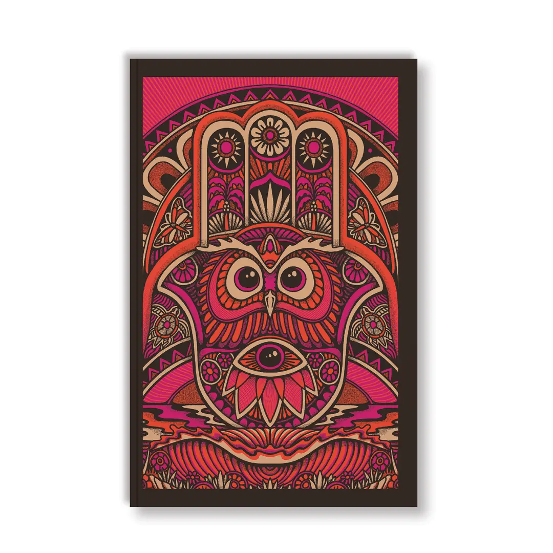 CLASSIC LAYFLAT JOURNAL NOTEBOOK - HAMSA OWL