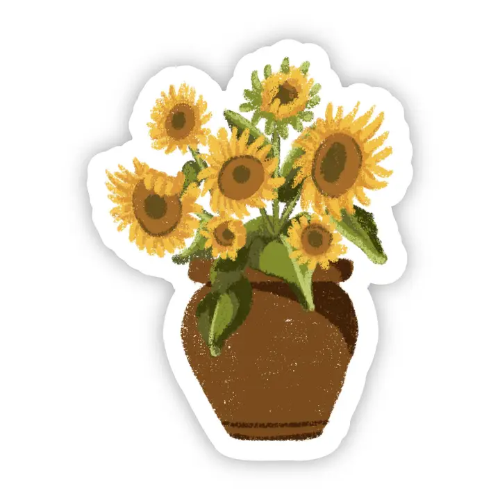 STICKER - VASE WITH SUNFLOWERS