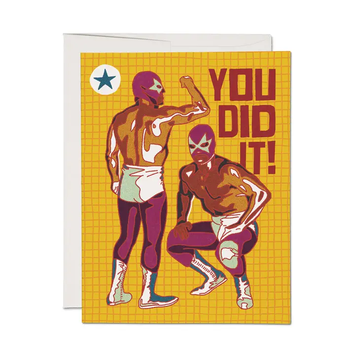 GREETING CARD - LUCHADOR CONGRATS