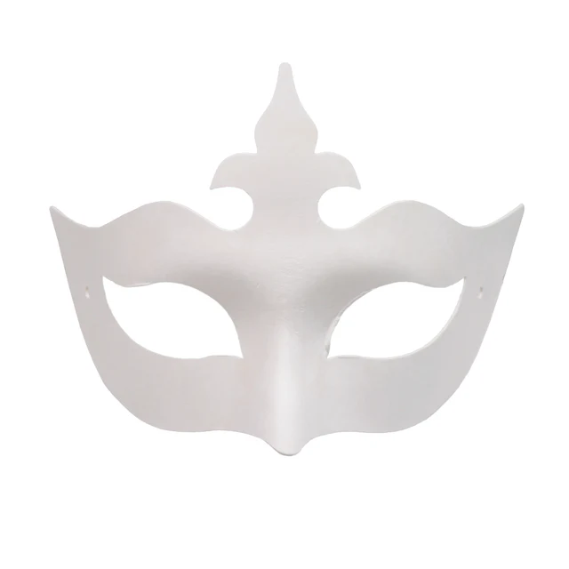 DIY WHITE PAPER MASK - MASQUERADE 5.12" X 7.87"