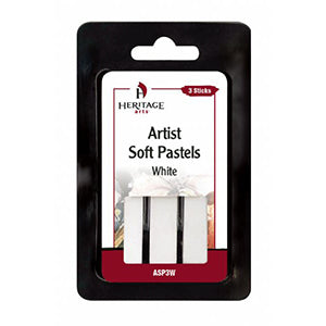 HERITAGE ARTS ARTIST SOFT PASTEL WHITE 3PK