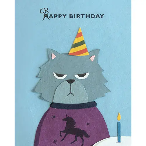 ECO CARD GRUMPY KITTY BIRTHDAY